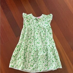 Bisby Green Floral Kids Dress